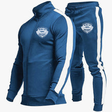 Blue w/White Stripe and Logo. Tapered Legs