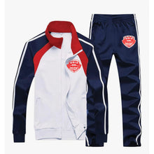 Men's Tri-color Track Suits - Straight Leg